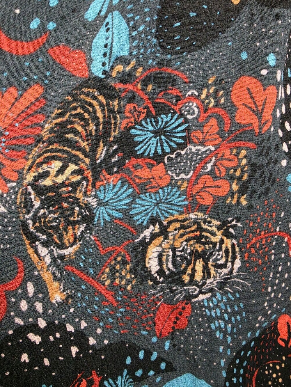 Free People Floral Tiger Print Rayon Dress Small - Picture 3 of 6